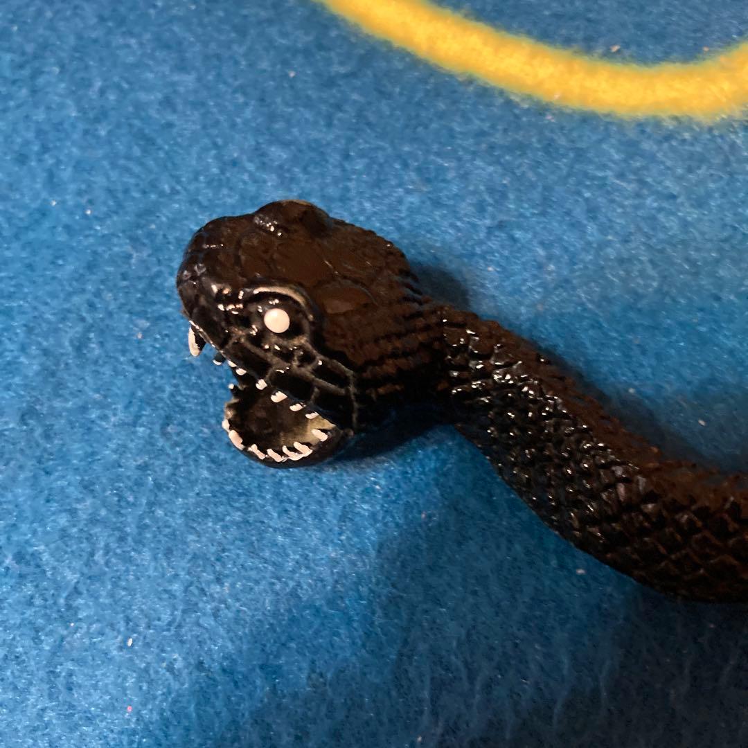 フィギュア ヘビ ブラック 45cm