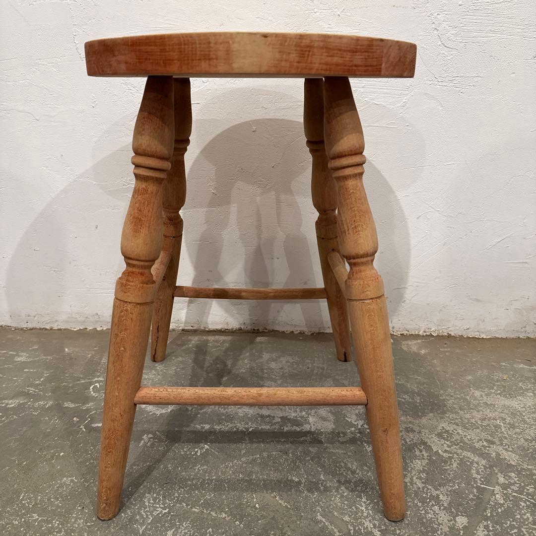 ヴィンテージ　ラウンド　スツール　サイドテーブル　剥離
