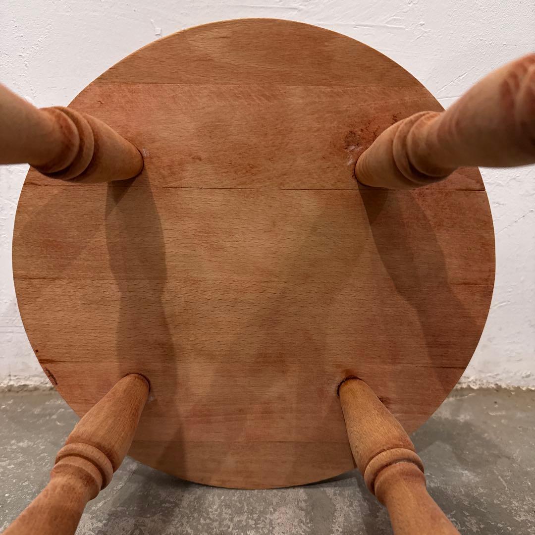 ヴィンテージ　ラウンド　スツール　サイドテーブル　剥離