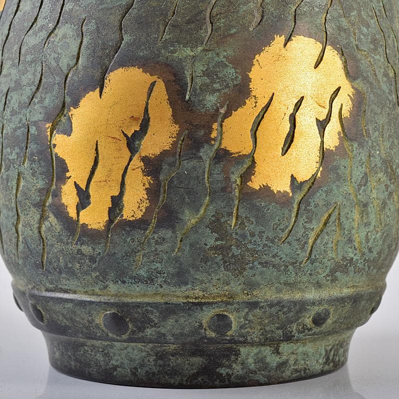 平安 秦蔵六造 鍍金銅 諌鼓 香炉 共箱 T R8037 - メルカリ