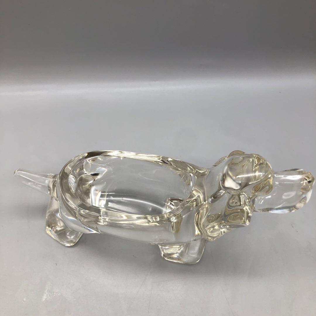 東洋佐々木ガラスクリスタル動物園シリーズ置物小物入れ犬&イノシシ