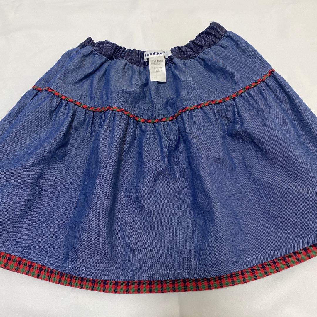 チェック柄スカート 130サイズ　familiar