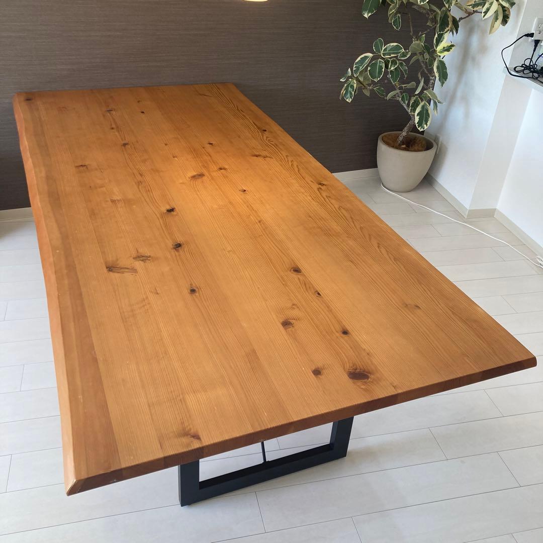 特大　W248㎝　無垢　杉　ダイニングテーブル　ナガノインテリア