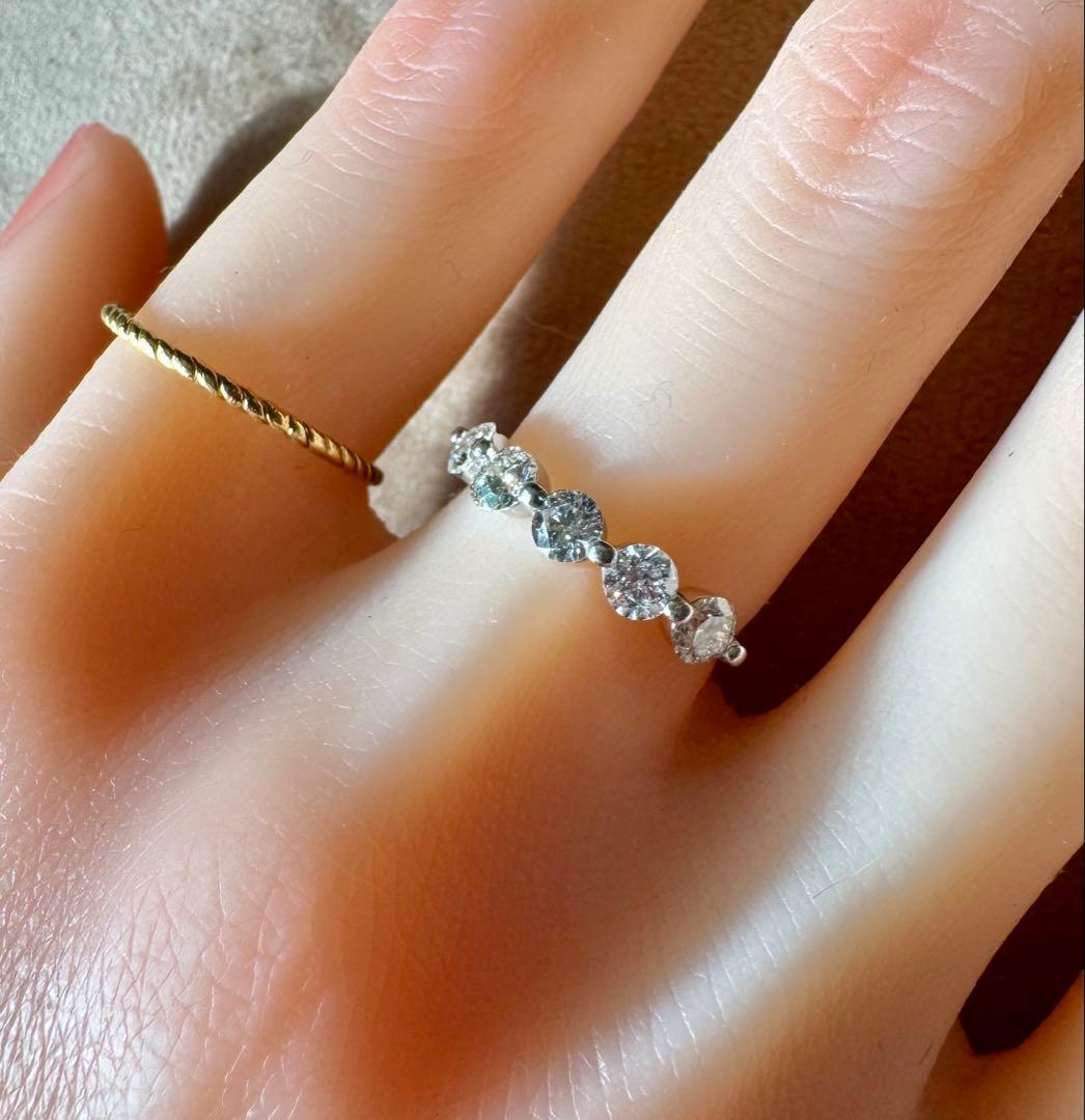 照り輝き◎！豪華1.00ct◆pt900*13号*ダイヤモンドリング*プラチナ