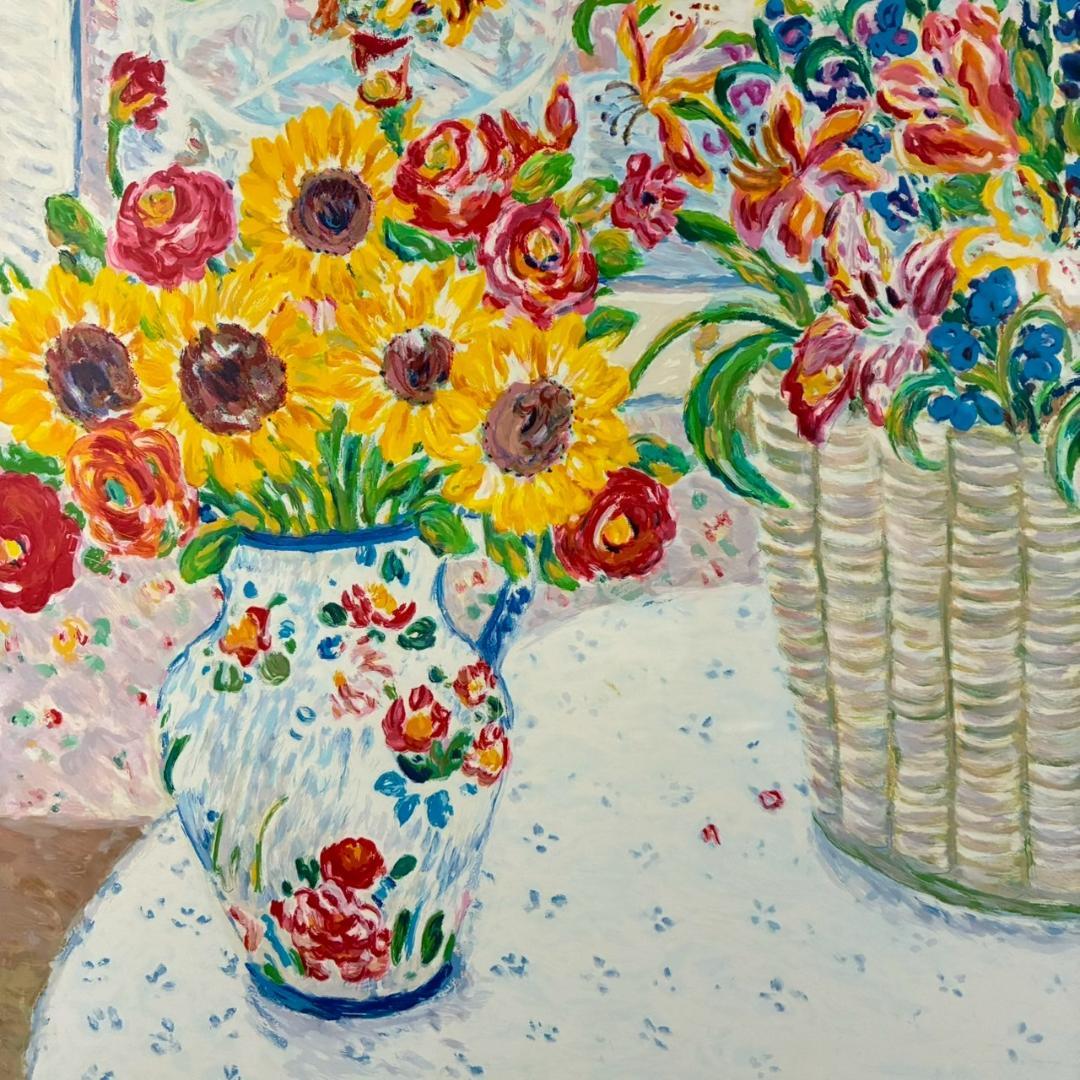 美品 レスリー・セイヤー「サンフランシスコ」シルクスクリーン 大作 直筆サイン入