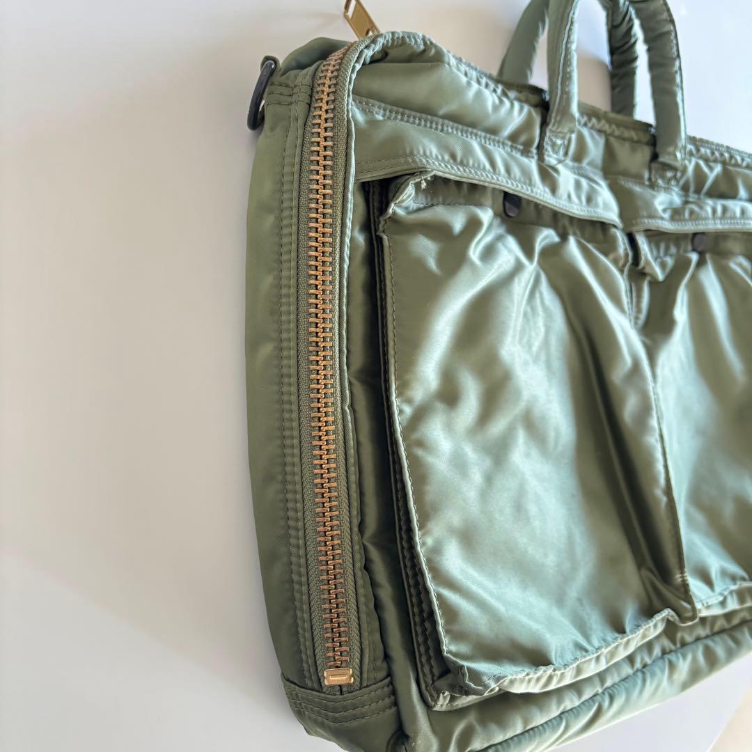 ポーター タンカー 2way ビジネスバッグ セージグリーン