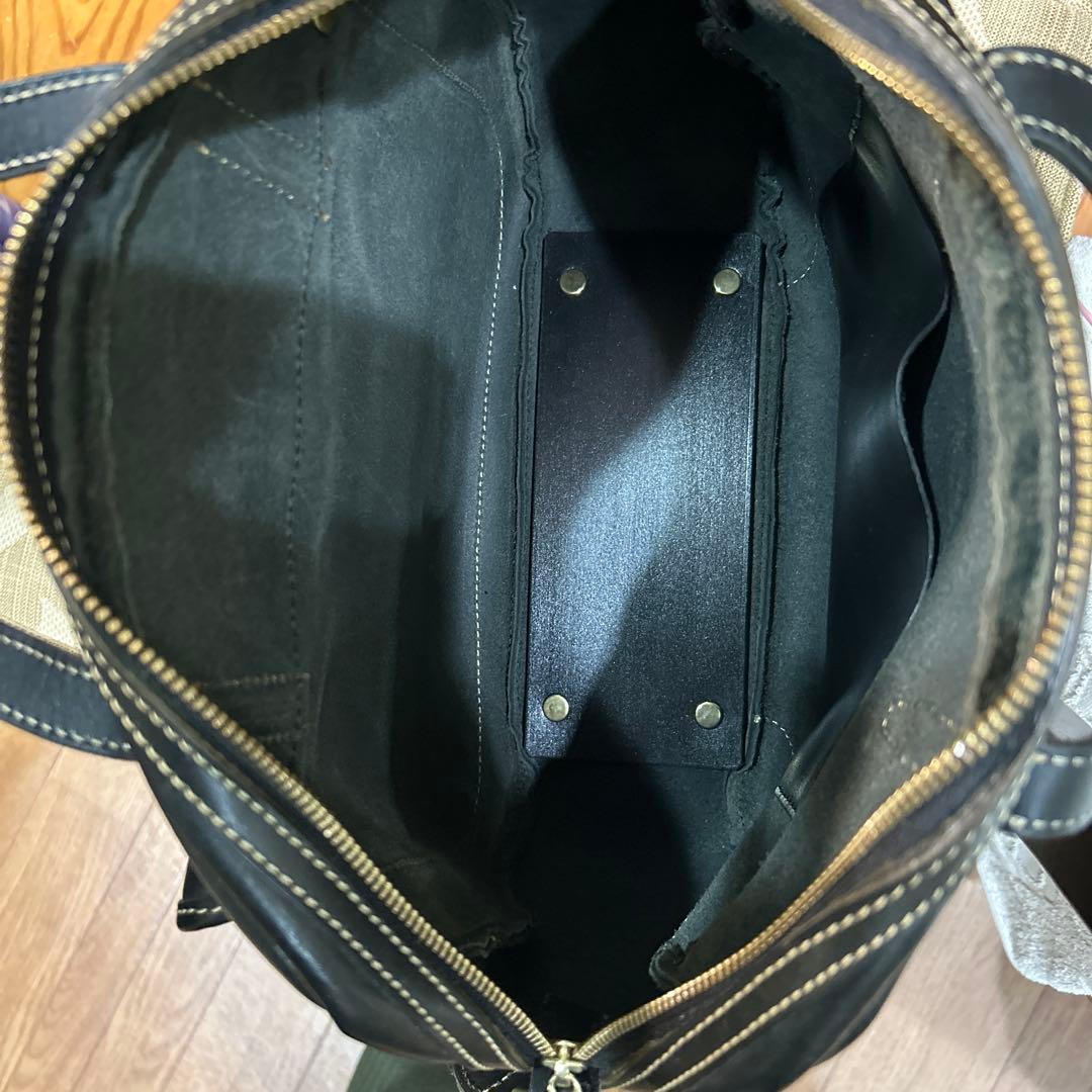 美品　PORCO ROSSO フロントポケットタウンボストンバッグS