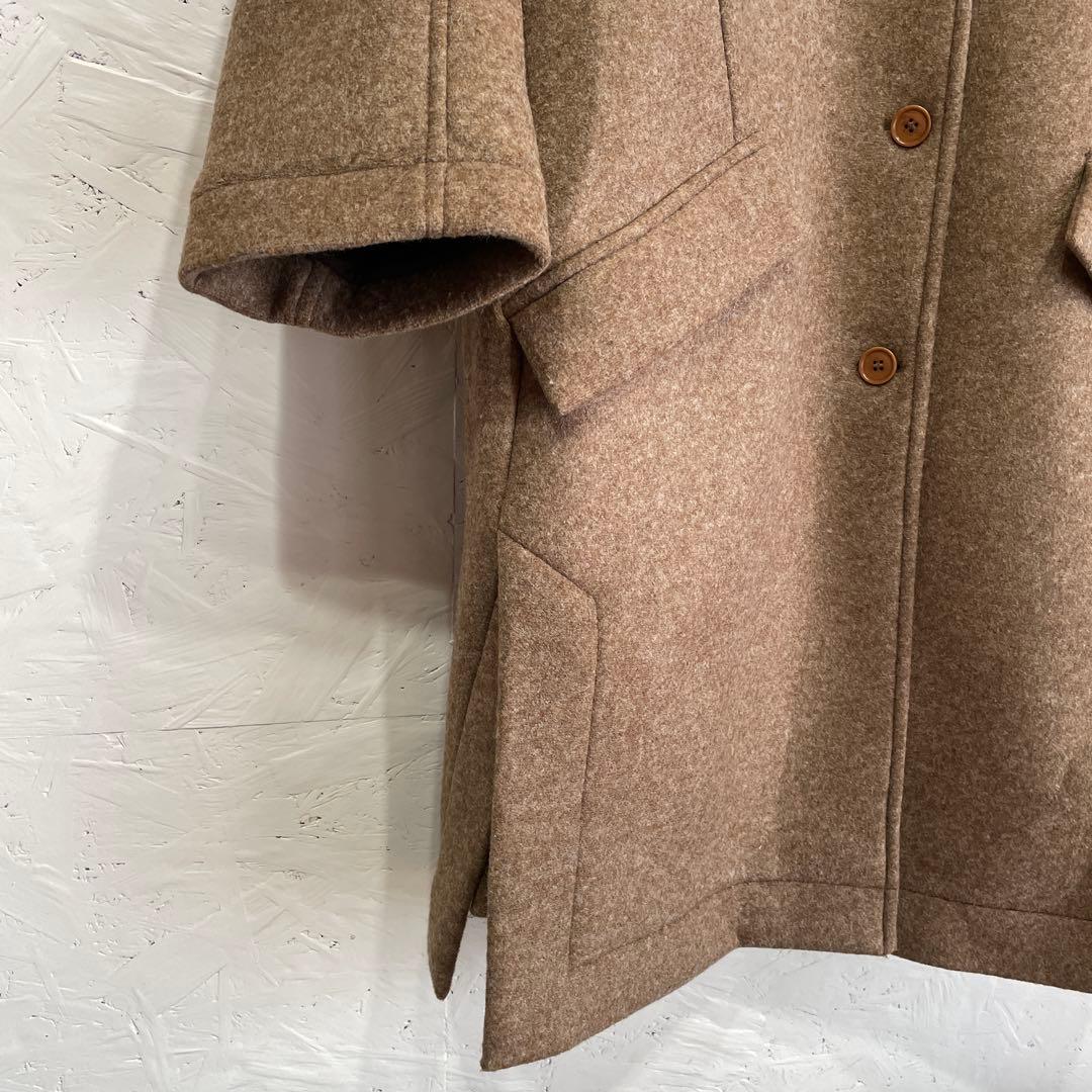 HENRIK VIBSKOV】ボンディングオーバーサイズコート ブラウン M