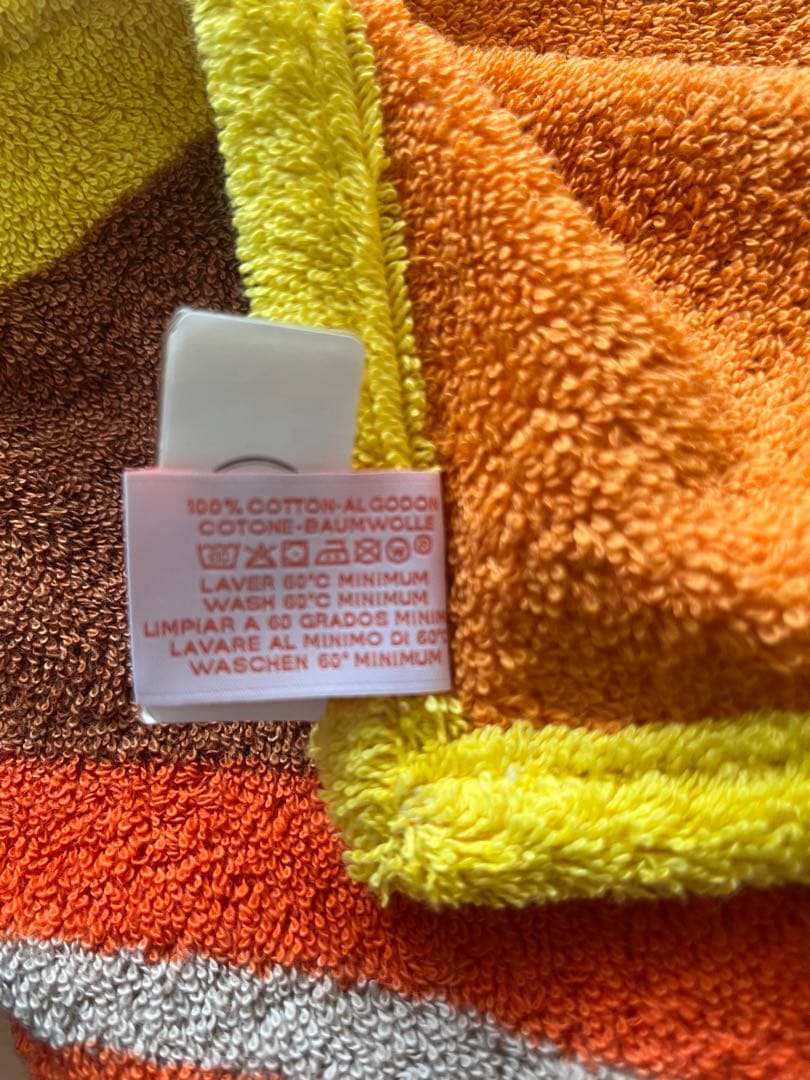 未使用 エルメス ビーチタオルTAPIS DE PLAGEオレンジ 大判