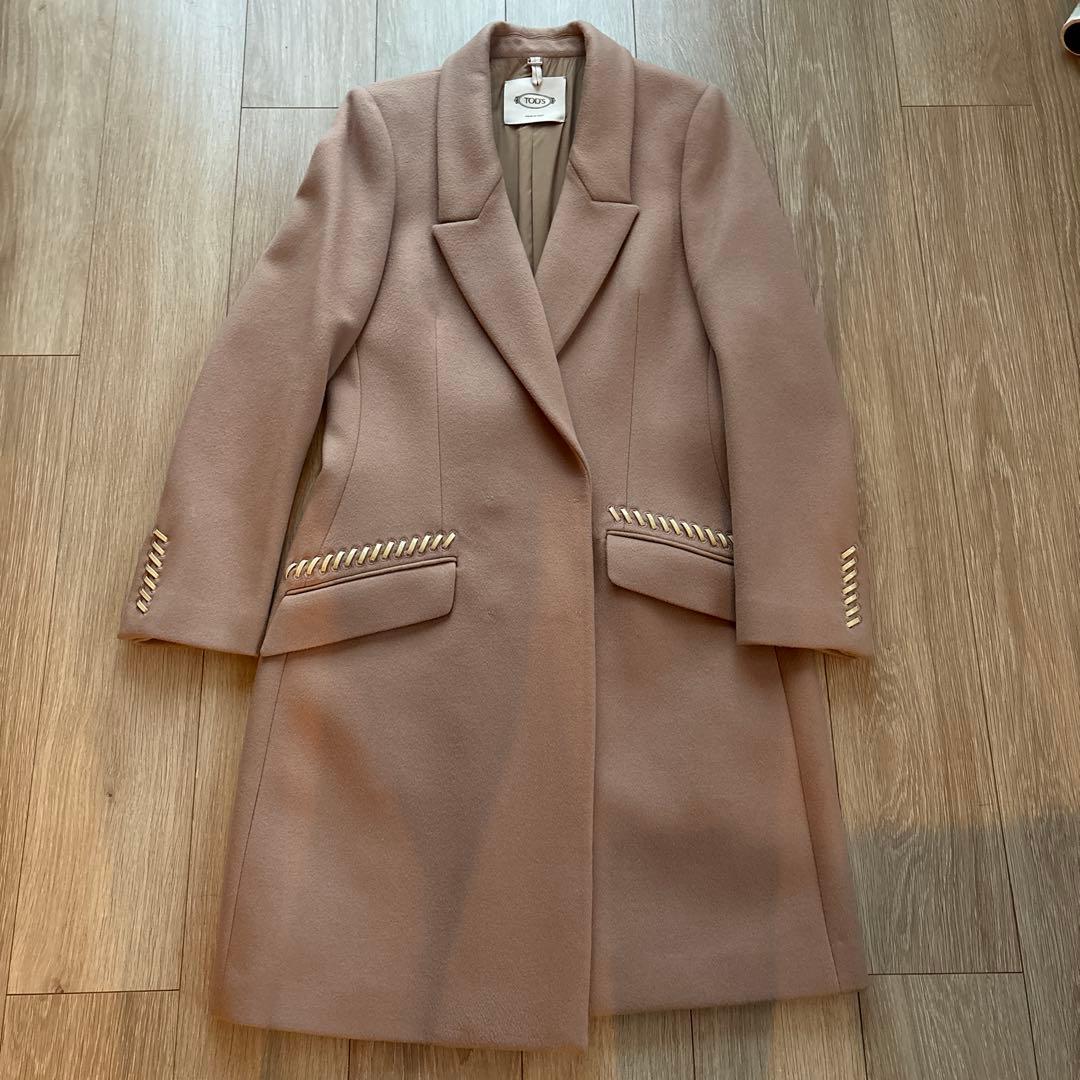 トッズ チェスターコート ベージュ キャメル 40 tod´s 新品