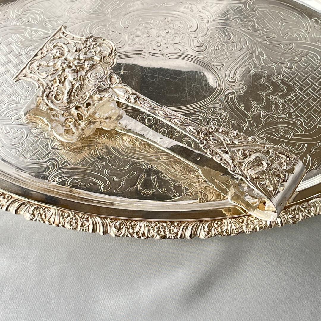 【ドイツ】 天使のペストリートング【純銀】鳥と花々 17.5cm 豪奢！