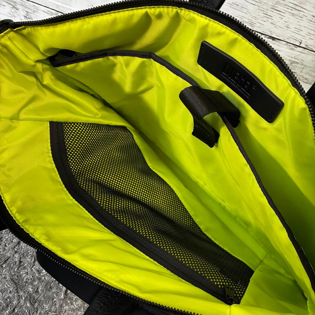 【極美品】DIESEL ディーゼル 2WAYブリーフケース 黒 PC可 レザー