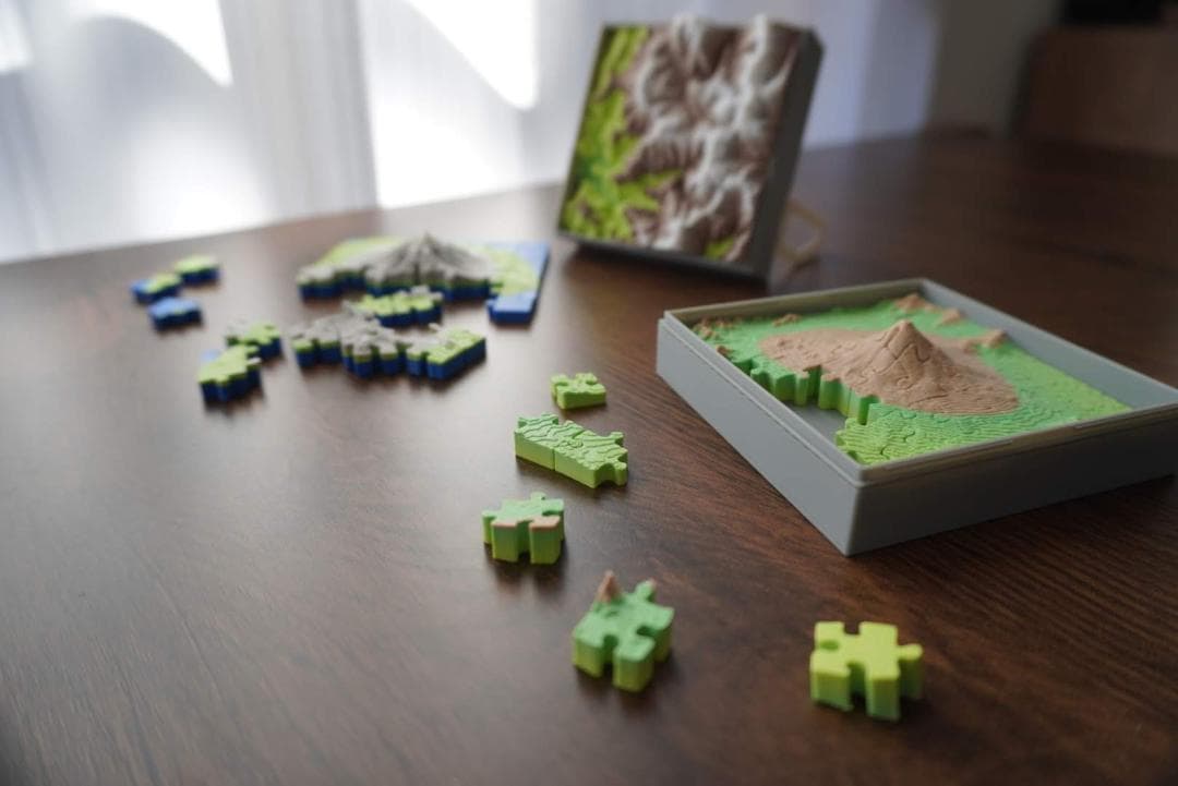 百名山立体パズル】1-100 全ての山セット【専用スタンドケース付き