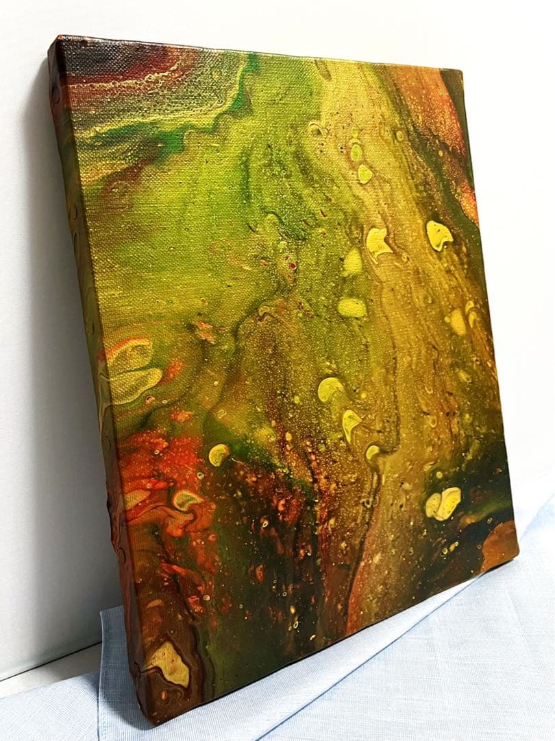 【2022年製作#3】現代アート　抽象画　フルイドアート　アクリル画