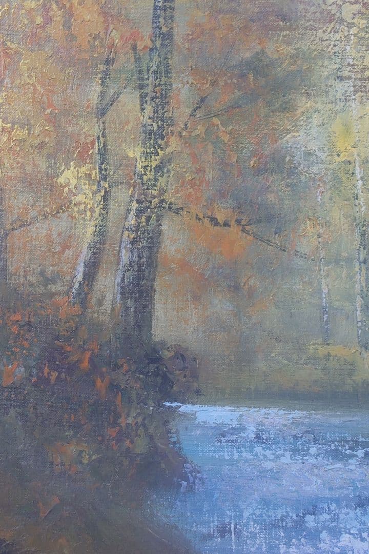 【真作保証】佐々木賢光F10号額装「奥入瀬渓流」