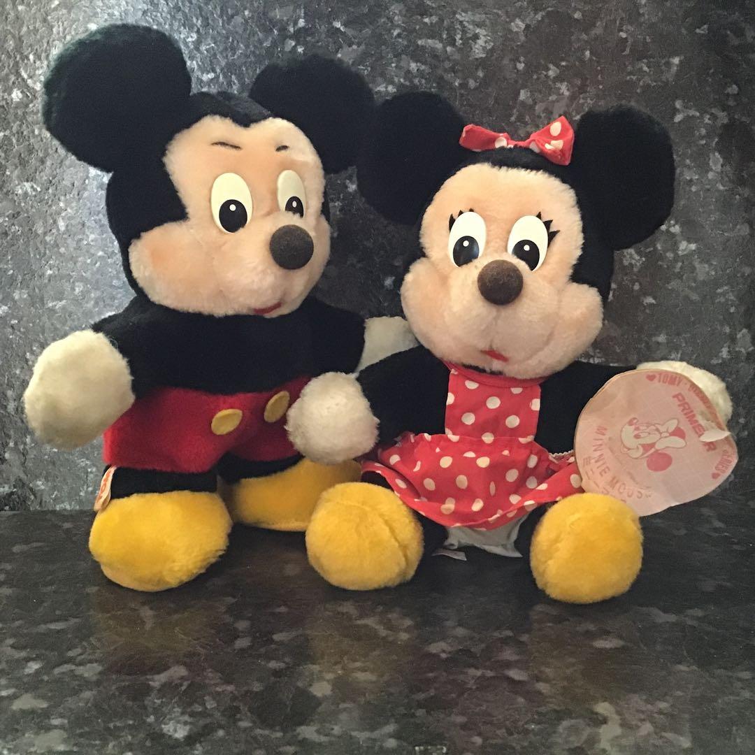 昭和　レトロ　ミッキーマウス　ミニーマウス　ぬいぐるみ
