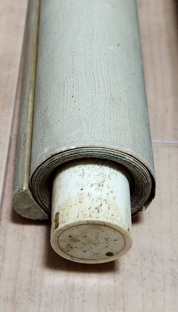 老松に滝図】樗園 1007 掛け軸 肉筆 迫力 大幅