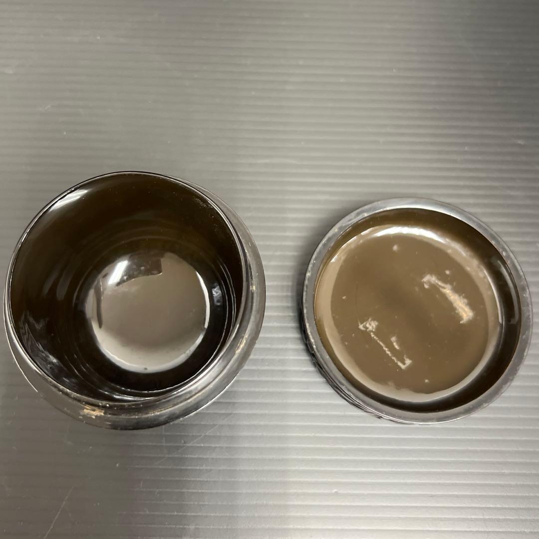 松谷作 椎黒菊唐草文棗 共箱 高さ約6.5㎝ 東