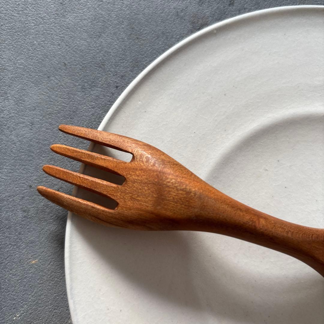 ◆希少◆アキヒロウッドワークス　スプーン＆フォーク