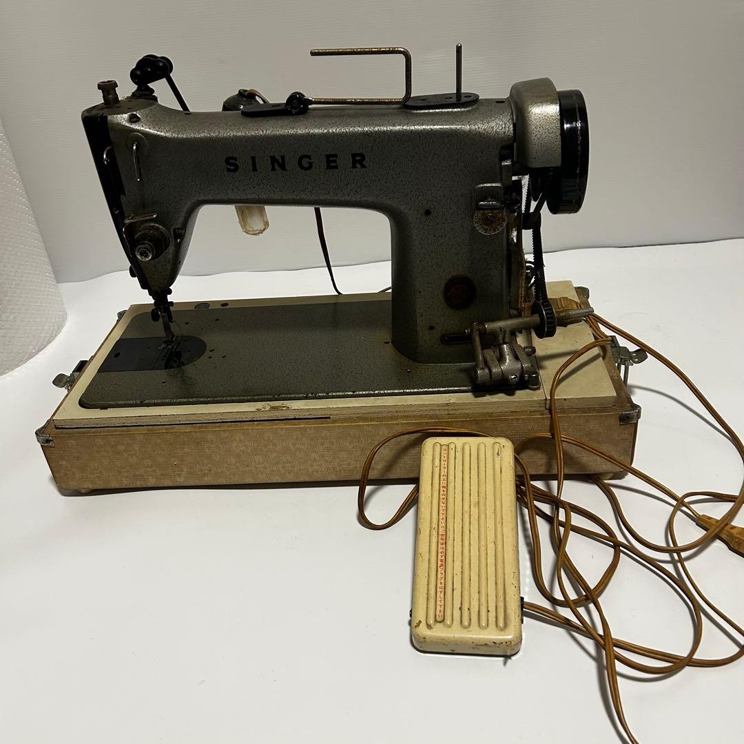 SINGER シンガー 足踏みミシン台 編み 網 引き出し付き アンティーク