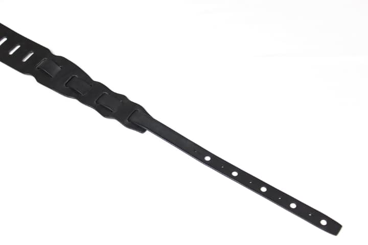 ヌメ革製ハンドメイドギター・ベース用ストラップイナズマ蓄光