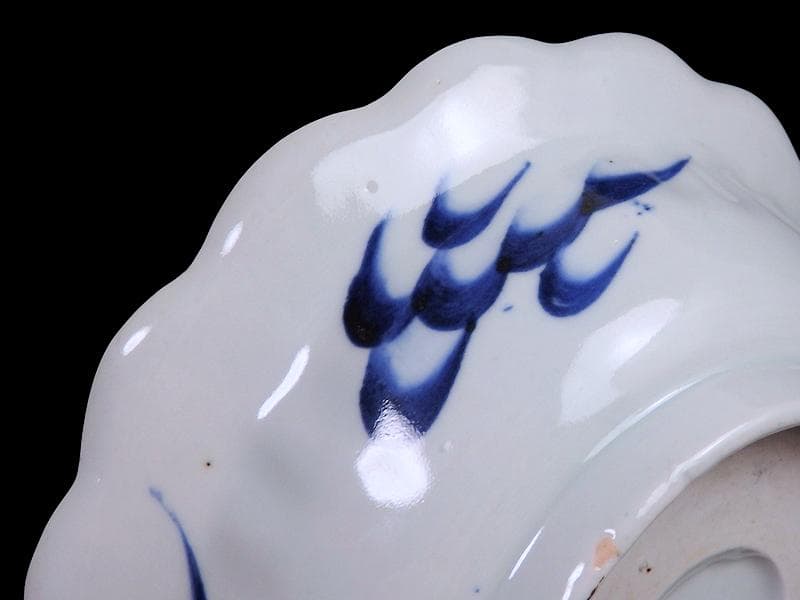 古伊万里 色絵 雲に双鶴の図 輪花膾皿 5客 B145AS-fbuz - メルカリ