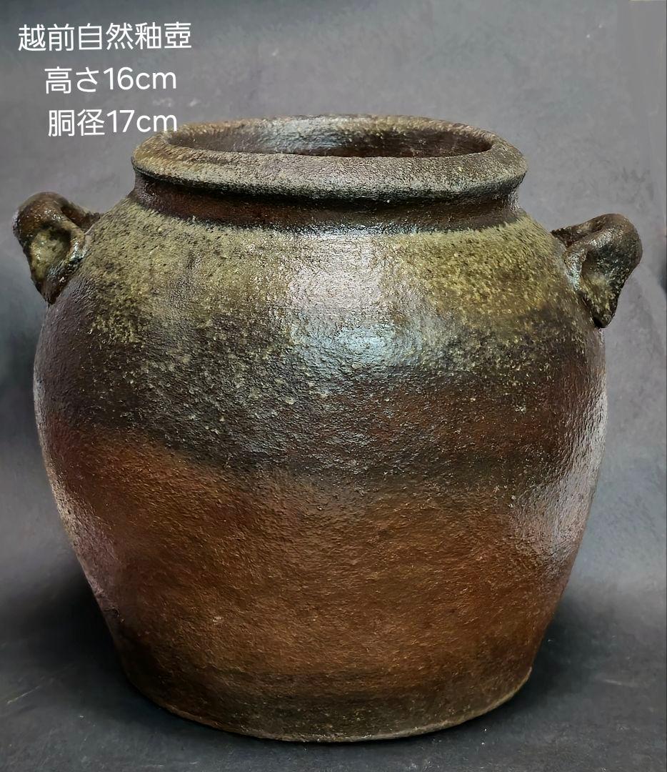 越前自然釉水指壺