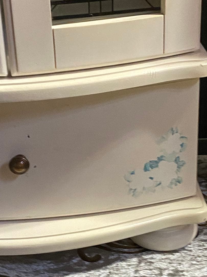 希少 ステンドガラス☆ロココ♡アンティーク キャビネット☆2個セット