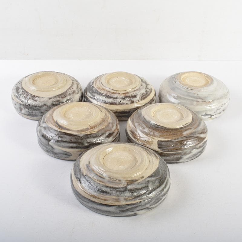 和食器 萬古焼 阿須賀陶苑造 鉢 六客 共箱 V R7048