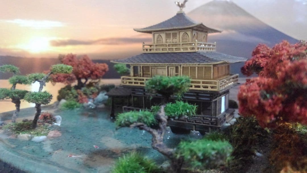 確認用✨鉄道模型ジオラマ✨お寺✨お城ジオラマ、プラモデル✨SPジオラマ製作