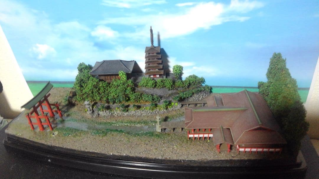 確認用✨鉄道模型ジオラマ✨お寺✨お城ジオラマ、プラモデル✨SPジオラマ製作