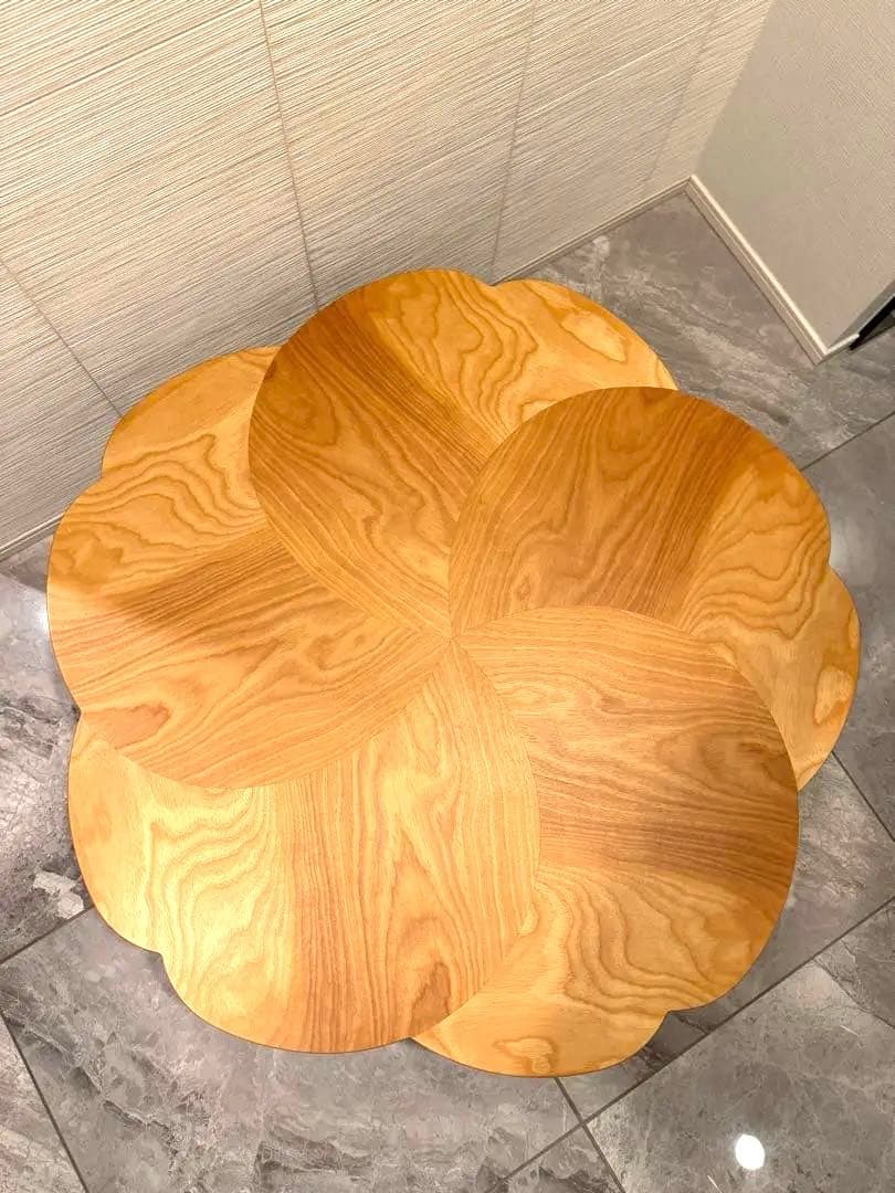 日本製】こたつ テーブル 花形 Petal折脚 ヒーター付き 机・テーブル