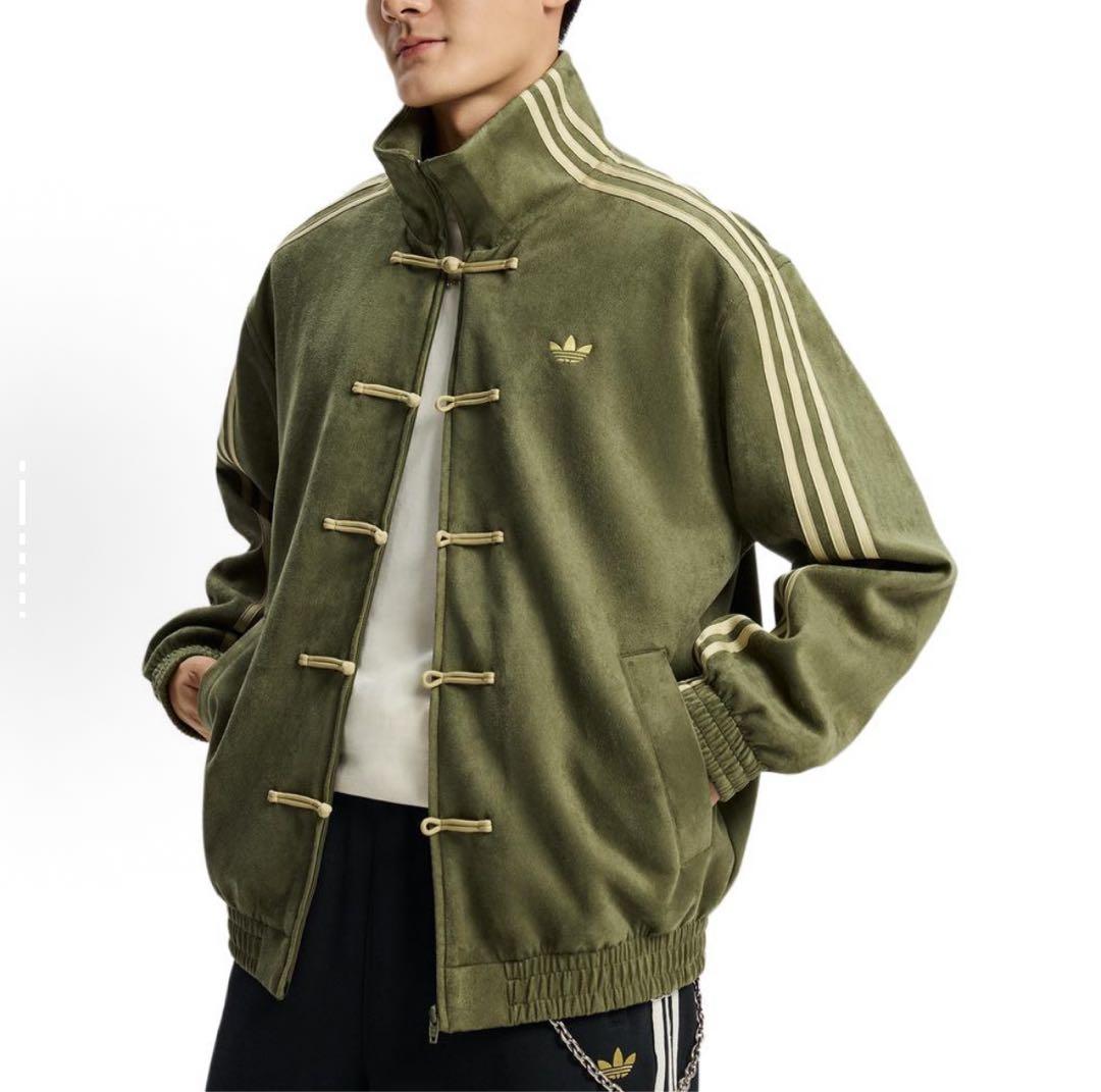 海外限定XL Adidas チャイナトラックジャケット グリーン　KT3847