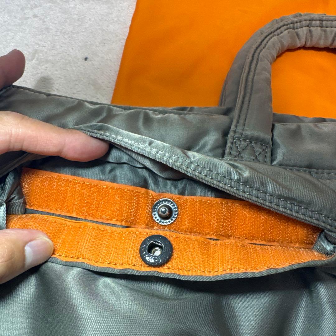 69 美品　ポーター　タンカー　ビジネスバッグ　2way グレー　シルバー
