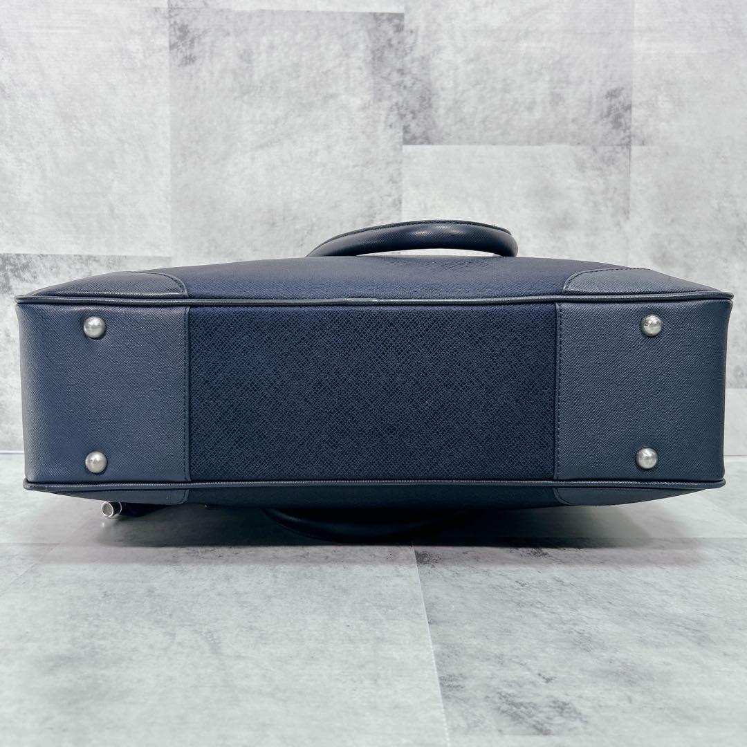 PELLE MORBIDA ペッレモルビダ キャピターノ トートバッグ A4 紺