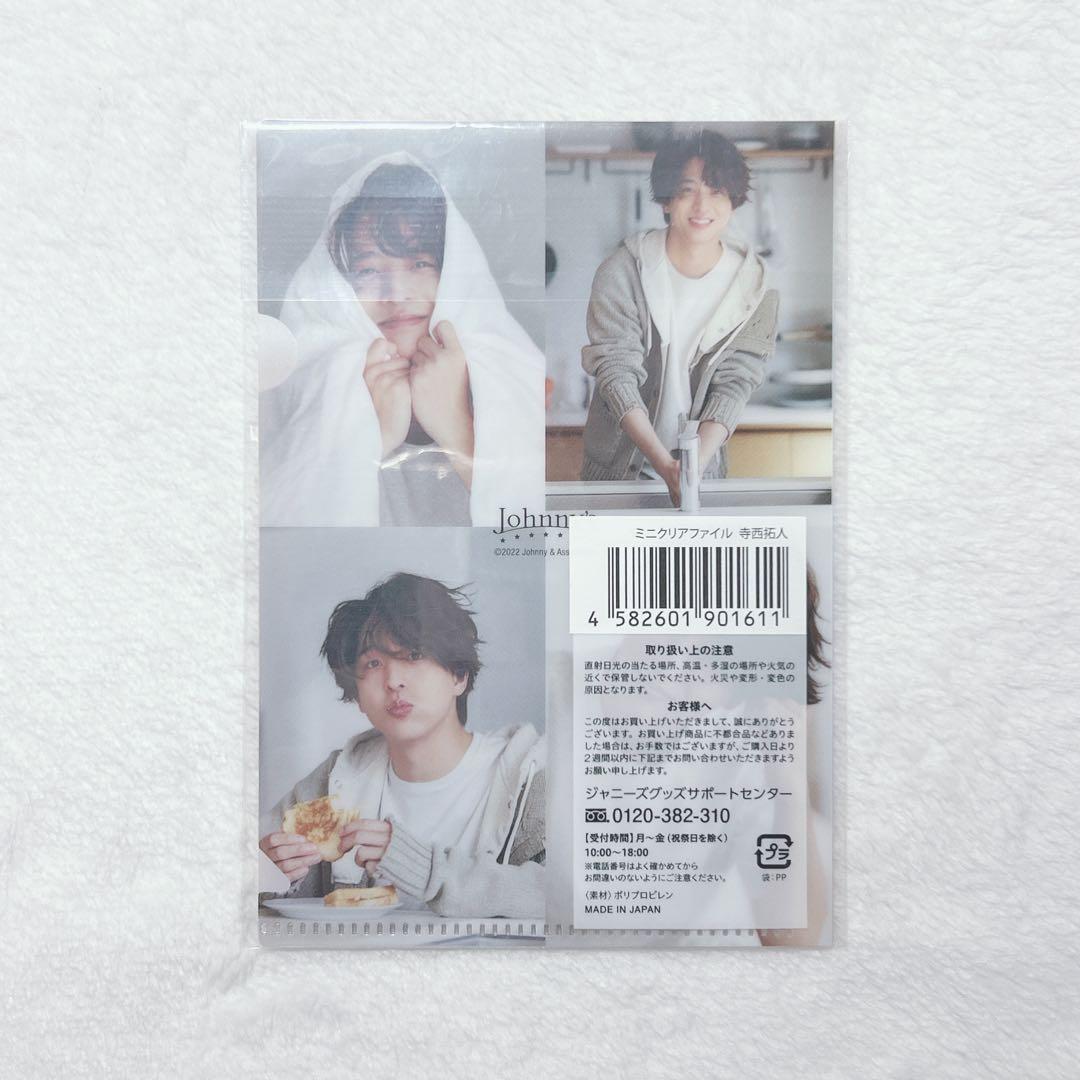 timelesz 寺西拓人 ポートレート チケットファイル ミニクリアファイル