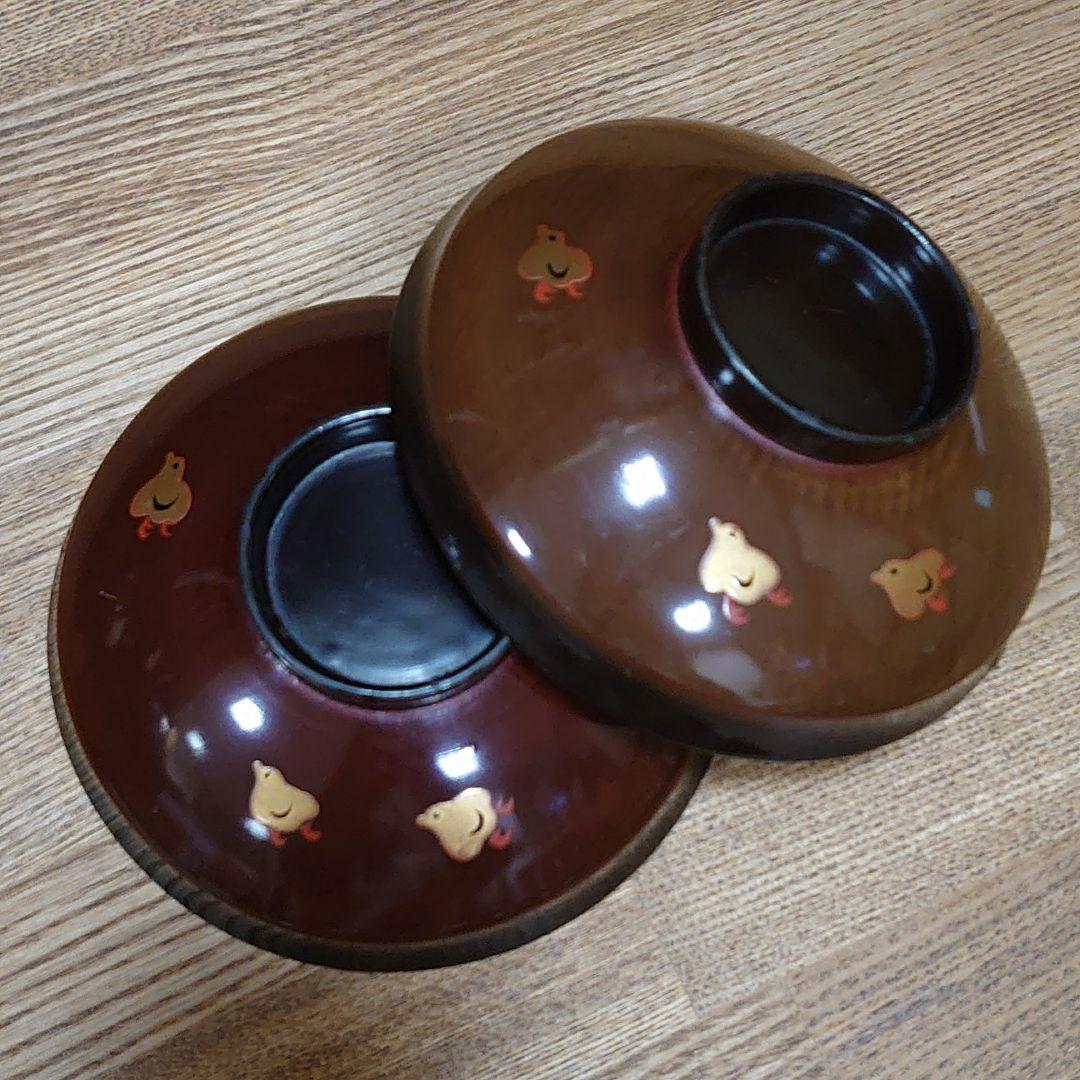 昔の吸物椀8客セット「あA14 漆器 蒔絵 千鳥 明治 大正 昭和 江戸骨董