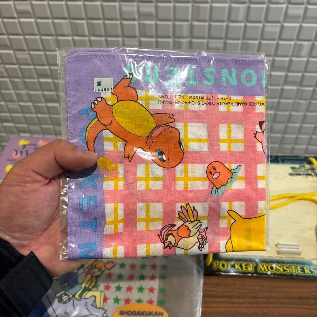 初代　ポケモングッズ　タオル　ハンカチ　ビーチバック　スプーン　黒板