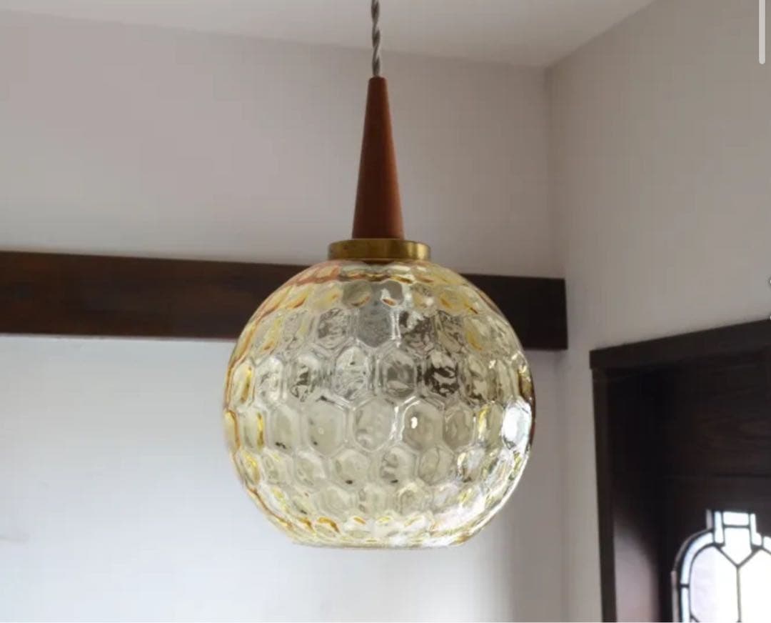 【nomiさま専用】ヴィンテージ デザインガラス ペンダントランプ