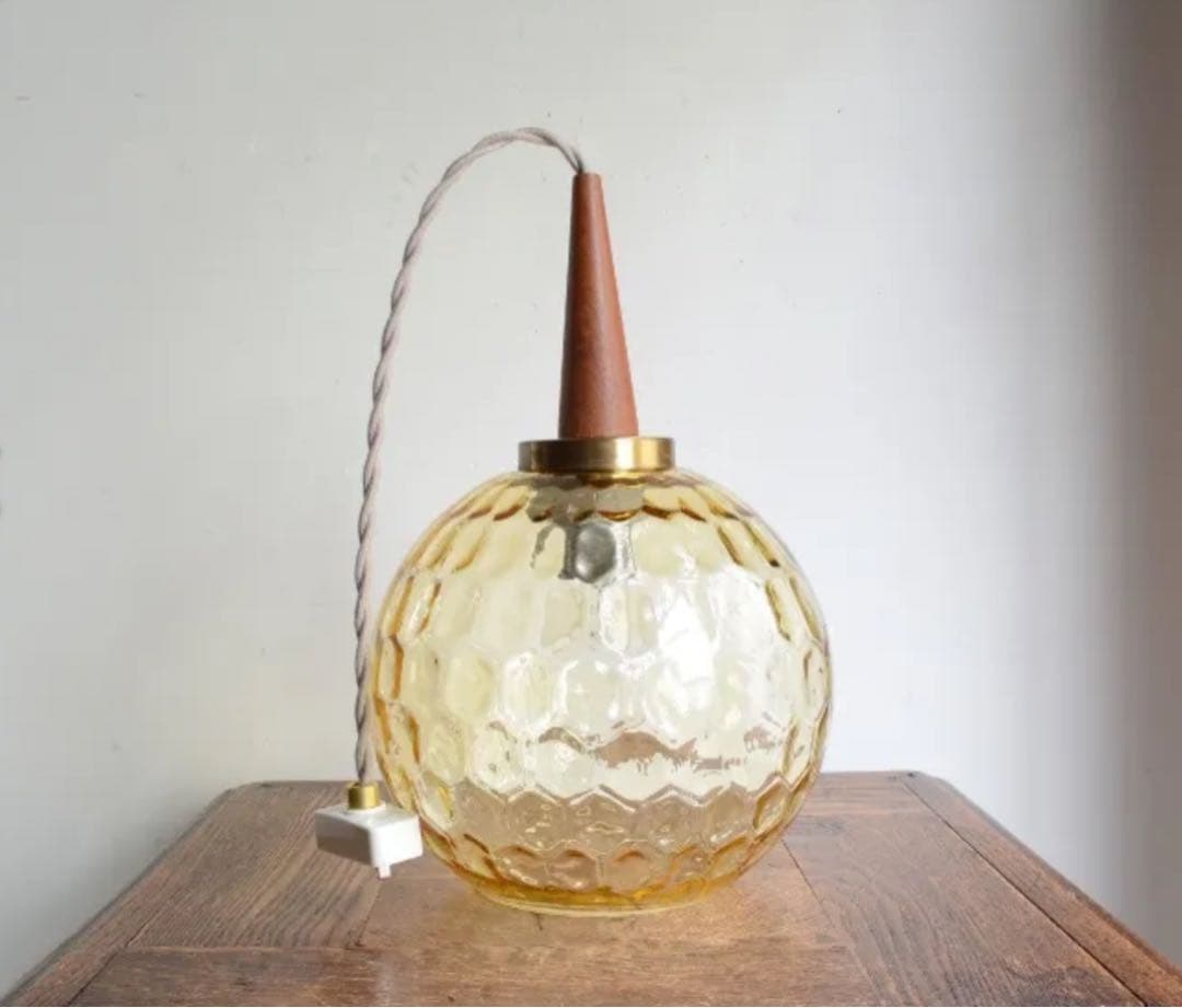 【nomiさま専用】ヴィンテージ デザインガラス ペンダントランプ