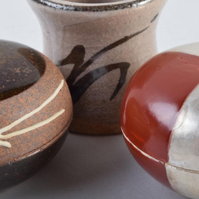 茶道具 武村利左衛門 中村清六 盃・蓋置・香合 共箱 5点まとめ