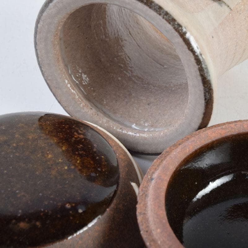 茶道具 武村利左衛門 中村清六 盃・蓋置・香合 共箱 5点まとめ