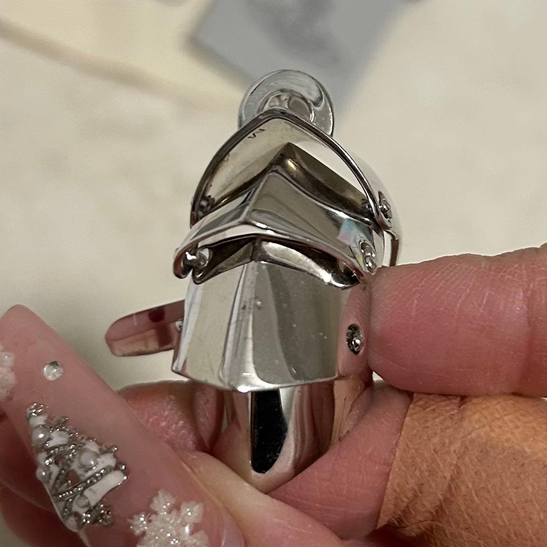 金*目様 ヴィヴィアンウエストウッド アーマーリング ガンメタル　Mサイズ