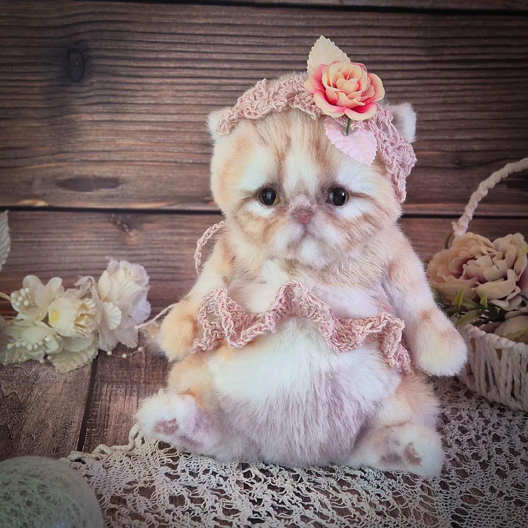 海外作家様作　猫の赤ちゃん　アートドール 海外作家様作 猫の赤ちゃん アートドール 海外作家 猫 三毛猫 子猫