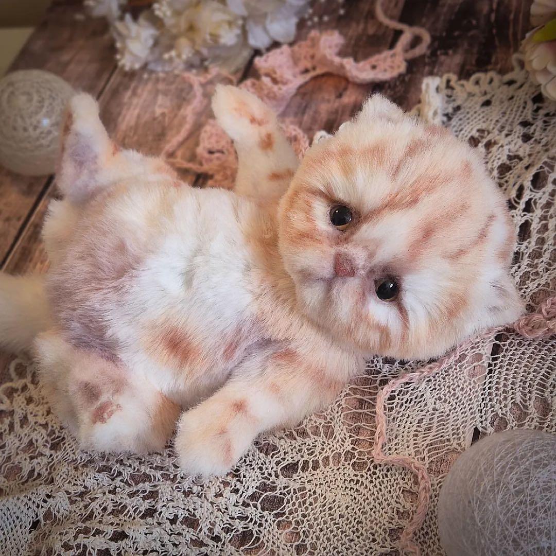 海外作家様作 猫の赤ちゃん アートドール