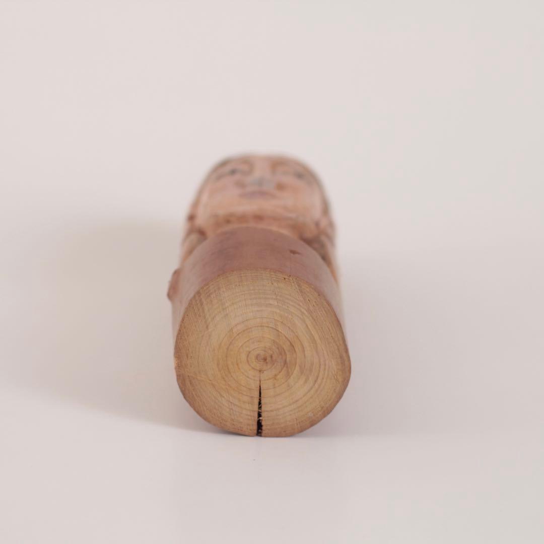 不思議な 木彫 人物像 2 古道具 アンティーク オブジェ