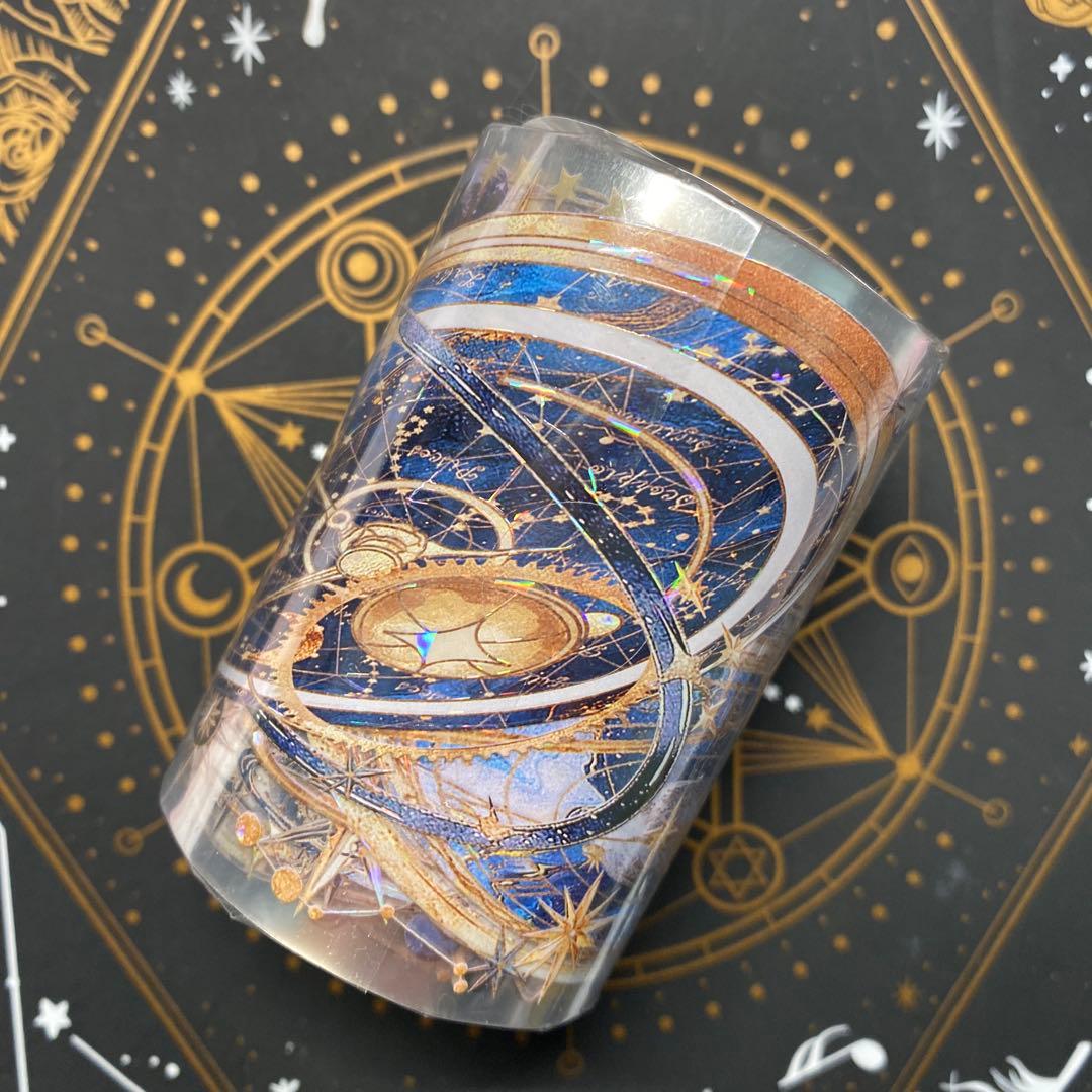 Z】海外 10m巻 貝殻光/虹光マスキングテープ お花系/装飾系/古風系