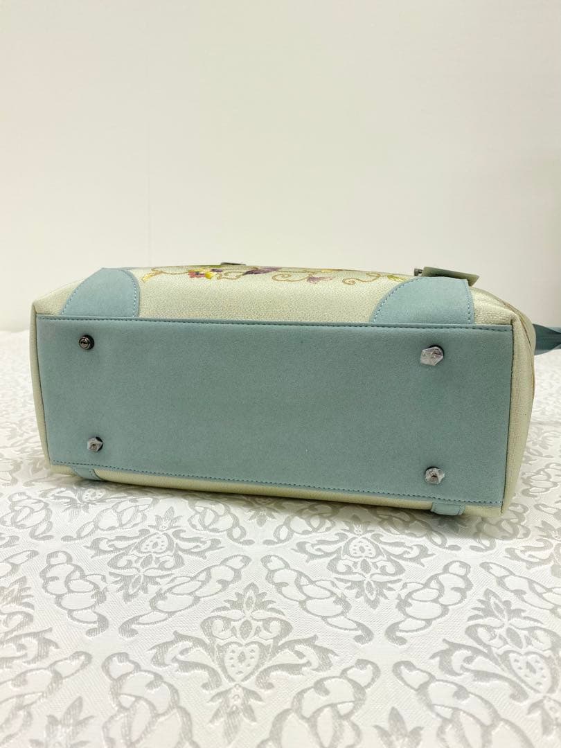 岡重謹製 未使用品 OKAJIMA バッグ 京友禅 金彩 葡萄唐草 正絹