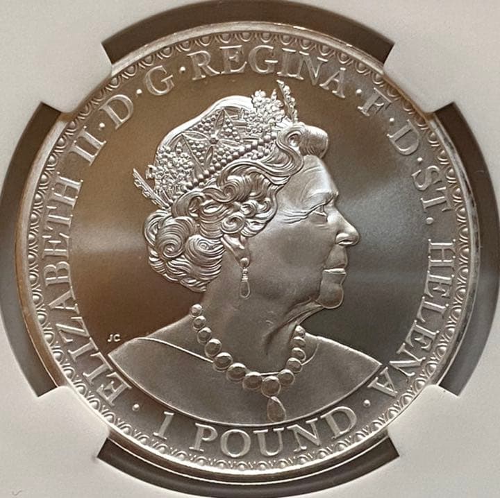 世界19枚】2020年 ウナとライオン 1ポンド 銀貨 NGC MS70