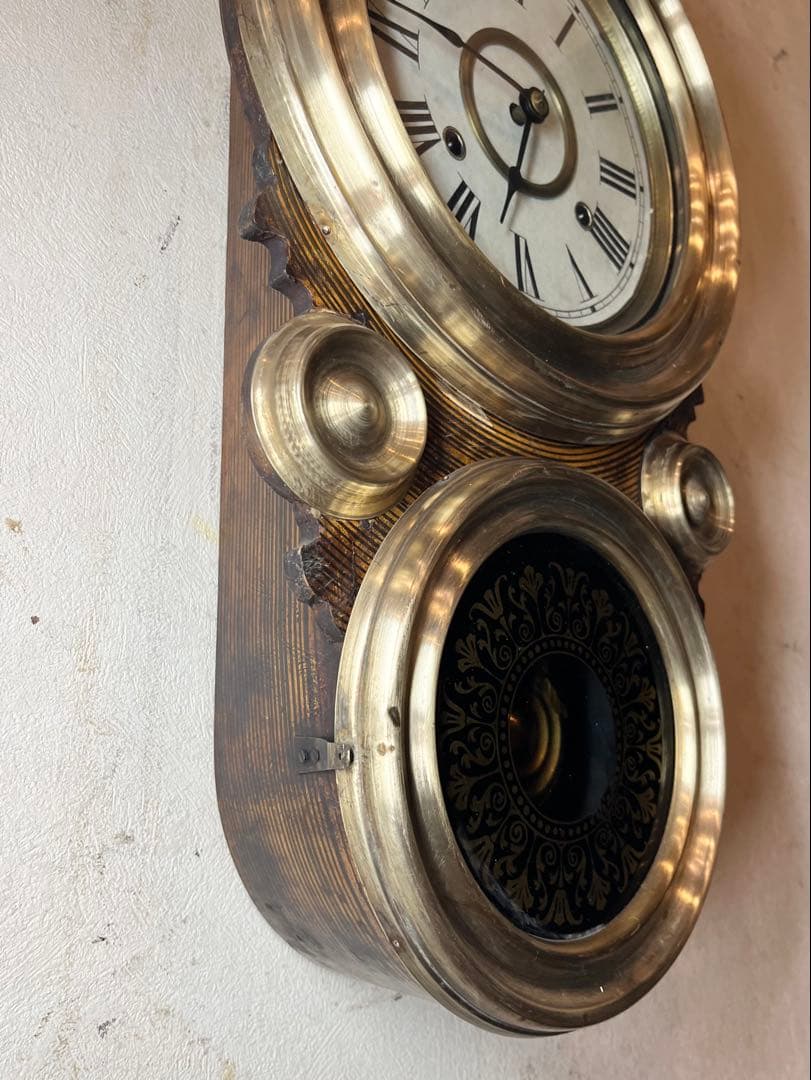 精工舎　だるま　柱時計　古時計　振り子　レトロ　ゼンマイ　ボンボン　アンティーク